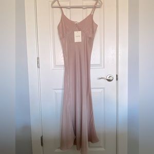 NWT Simple Retro satin slip dress
